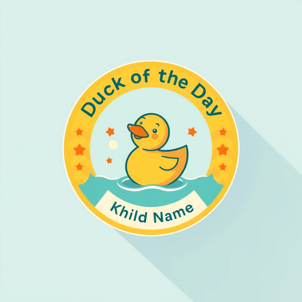 Odznaki "Kaczuszka dnia" (naklejki) - Szablony - Dzień Gumowej Kaczki